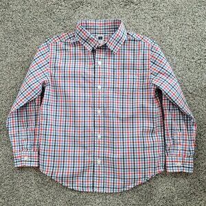 Janie and Jack boys Red White Blue Button Down Shirt Size 5